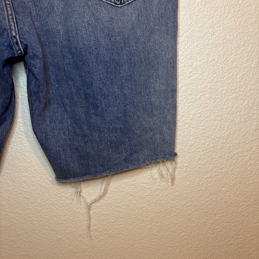 Size 40 Levi Strauss Cut Off Jean Shorts Blue Denim Distressed - Picture 14 of 15